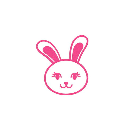 Lapin lapinou 6 cm pâques tête appliqué thermocollant flex couleur au choix