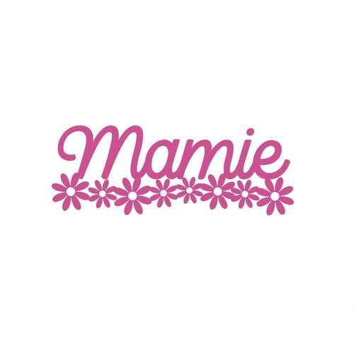 Mamie petites fleurs 25 cm fêtes des mamie future mamie flex appliqué thermocollant couleur et dimension au choix