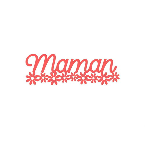 Maman petites fleurs 25 cm fêtes des mères future maman flex appliqué thermocollant couleur au choix