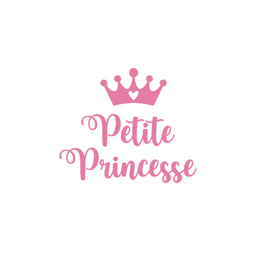 Petite princesse 6 cm couronne appliqué flex thermocollant couleur au choix