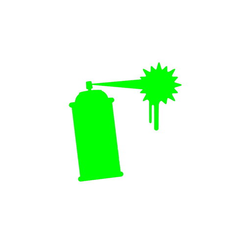 Bombe spray peinture graffiti tag 6 cm appliqué flex thermocollant couleur au choix