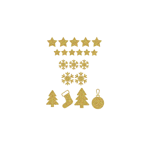 Lot petits motifs de noël flocon étoile sapin flex appliqué transfert thermocollant