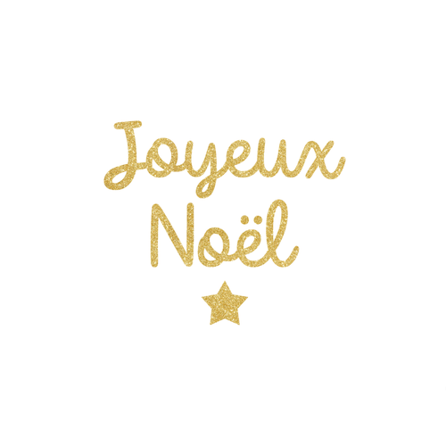 Joyeux noël flex appliqué thermocollant couleur au choix 15 cm