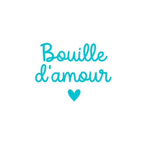 Bouille d'amour bébé petit coeur naissance 5 cm appliqué flex thermocollant couleur et dimension