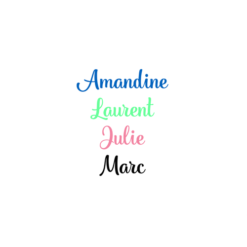 Prénom personnalisé 8 cm flex thermocollant appliqué couleur au choix