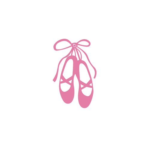 Chausson danse danseuse classique 10 cm appliqué flex thermocollant couleur au choix