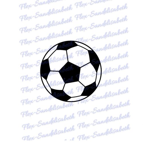 Ballon football 12 cm appliqué flex thermocollant couleur au choix