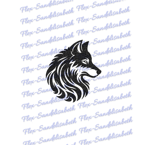 Loup 10 cm appliqué flex thermocollant couleur au choix