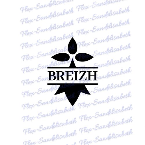Hermine symbole bretagne breizh 6 cm appliqué flex thermocollant couleur au choix