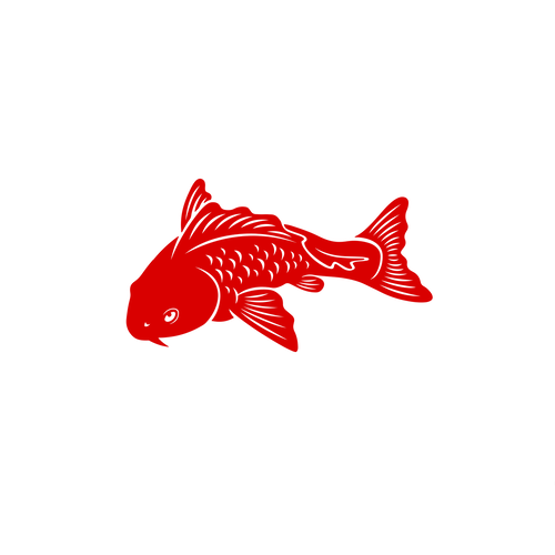 Poisson koï japonnais 15 cm flex appliqué thermocollant couleur au choix