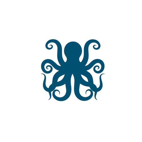 Pieuvre octopus mer océan 8 cm appliqué flex thermocollant couleur au choix