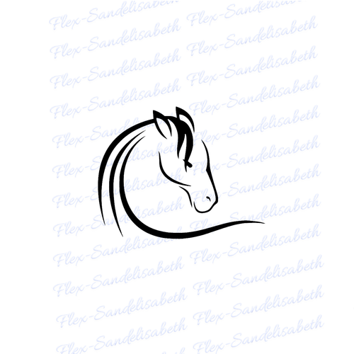 Cheval équitation 10 cm appliqué flex thermocollant couleur au choix