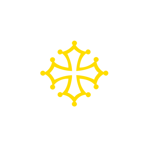 Croix occitane région 8 cm appliqué flex thermocollant couleur au choix