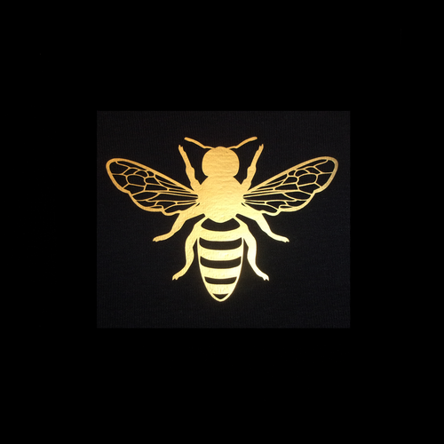 Abeille insecte royale queen bee 12 cm appliqué flex thermocollant couleur au choix