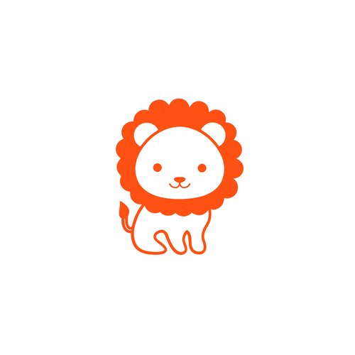Lion bébé lionceau 15 cm appliqué flex thermocollant couleur au choix
