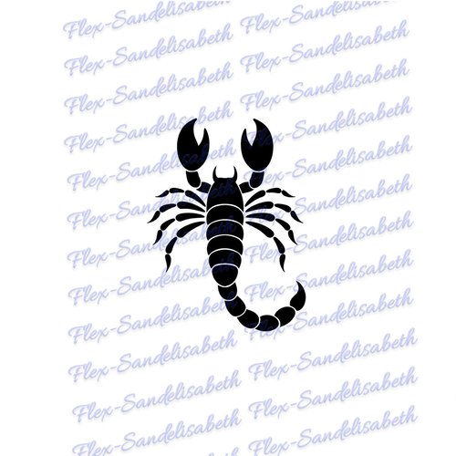 Scorpion 10 cm appliqué flex thermocollant couleur au choix