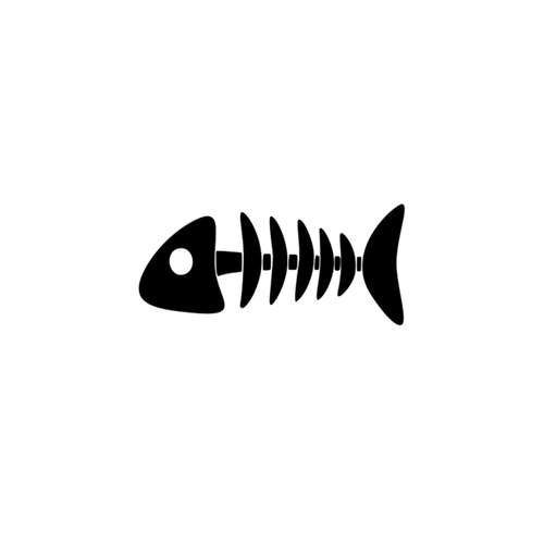 Poisson arrête 15 cm appliqué flex thermocollant couleur au choix