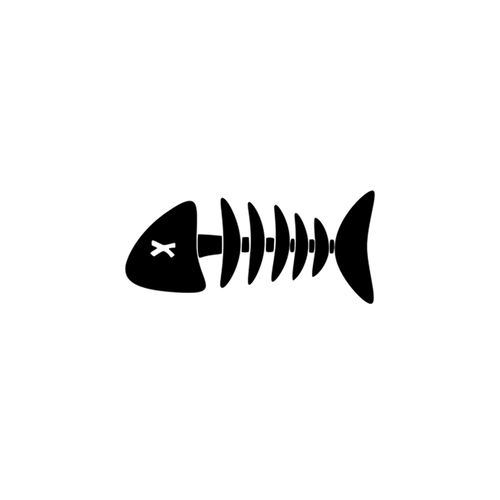 Poisson arrête died 15 cm appliqué flex thermocollant couleur au choix