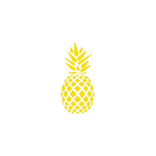 Ananas fruit été 12 cm appliqué flex thermocollant couleur au choix