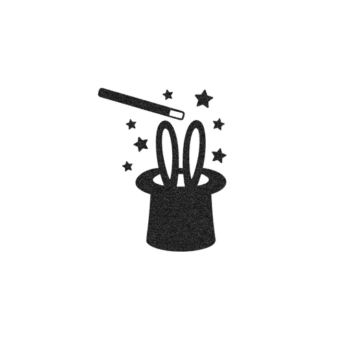 Chapeau magicien 12 cm lapin baguette appliqué flex thermocollant couleur au choix