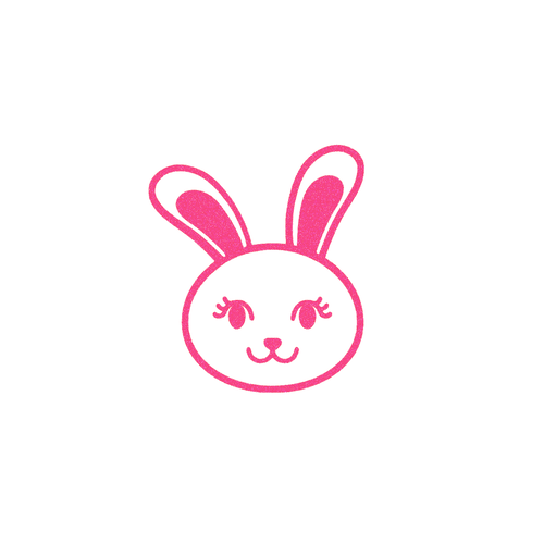 Lapin lapinou 15 cm pâques tête appliqué thermocollant flex couleur au choix
