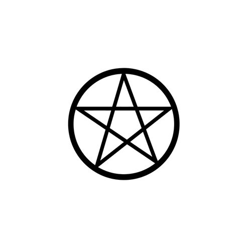 Pentacle 15 cm magie petite sorcière halloween appliqué flex thermocollant couleur au choix