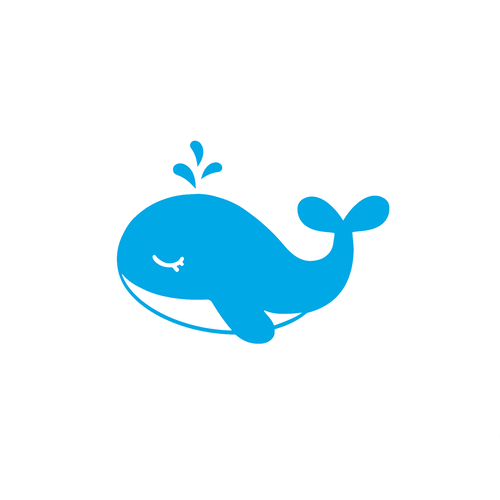 Bébé baleine gouttes 10 cm appliqué flex thermocollant couleur au choix