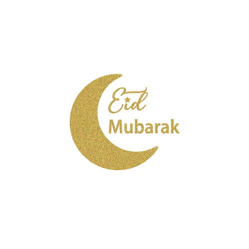 Eid mubarak lune 8 cm appliqué flex thermocollant transfert couleur au choix