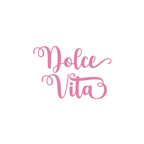 Dolce vita 10 cm douce vie italien texte joli message positif appliqué flex thermocollant couleur au choix