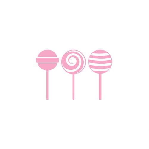 Sucette 6 cm bonbon friandise appliqué flex thermocollant couleurau choix