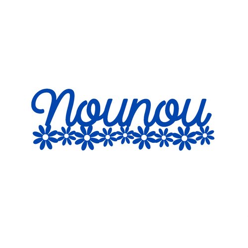 Nounou petites fleurs 20 cm flex appliqué thermocollant couleur au choix