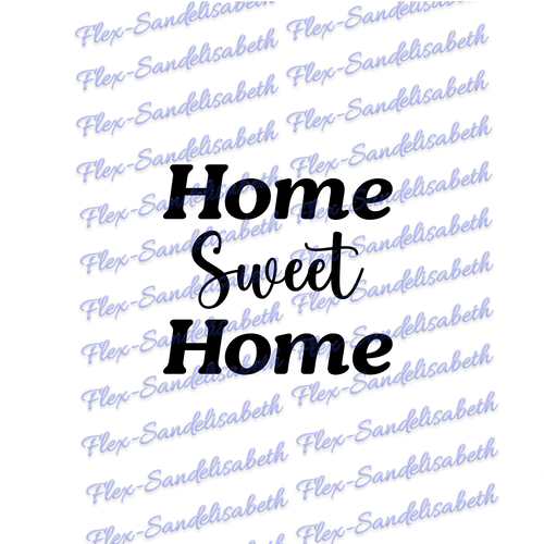Home sweet home 8 cm joli message appliqué flex thermocollant couleur au choix
