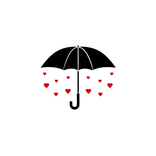 Parapluie petits cœurs 12 cm flex thermocollant