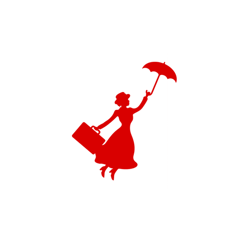 Femme parapluie 10 cm appliqué flex thermocollant couleur au choix