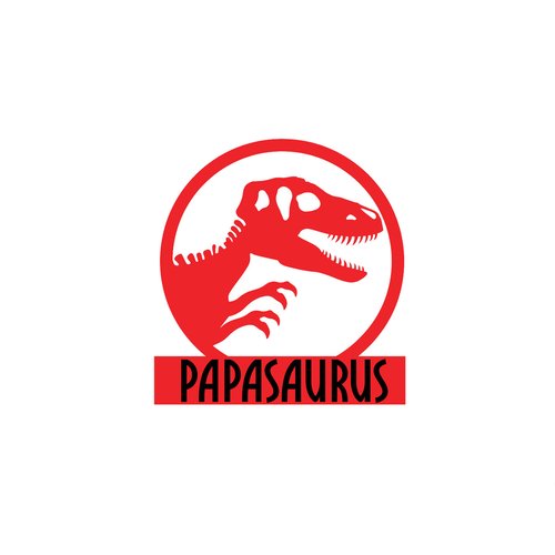 Papa dino dinosaure papasaurus 18 cm fête des pères naissance appliqué en flex thermocollant couleur au choix