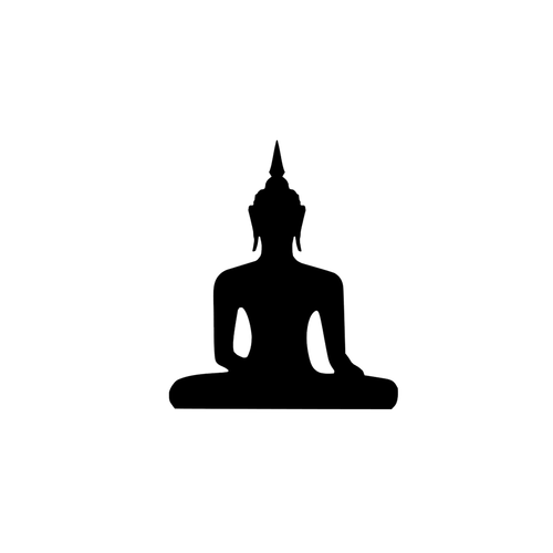 Bouddha 15 cm méditation zen appliqué flex thermocollant transfert dimension et couleur au choix