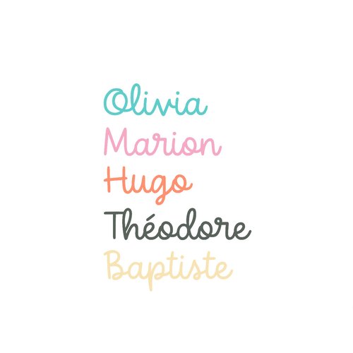 Prénom personnalisé 8 cm flex thermocollant appliqué couleur au choix