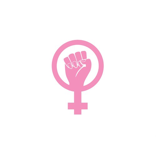 Symbole féministe poing levé femme fille flex appliqué thermocollant transfert pour tissu dimension et couleur au choix