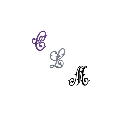 Lettre monogramme vintage vendue à l'unité en flex thermocollant transfert tissu couleur et dimension au choix