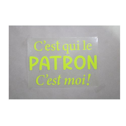 C'est qui le patron flex transfert thermocollant textile couleur et dimension au choix