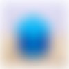 Boîte / photophore champignon bleu transparant