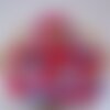 Vêtement pour poupon 30 cm nid d'ange en laine polaire rose fuchsia à fleurs