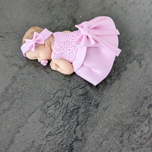 Bébé miniature fille louna version rose