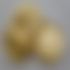 Bouton rond doré deux trous 25 mm