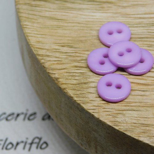 Bouton rond violet 10 mm