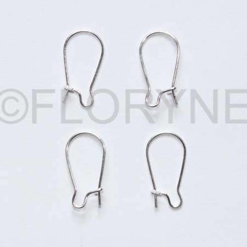 4 Paires Support Boucles d’oreilles en métal argenté 19mm