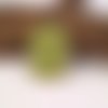 1 cabochon grenouille vert céramique artisanal- 3 cm x 2.4 cm
