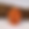1 cabochon ovale marron chat céramique artisanal- 3.4 cm x 2.5 cm