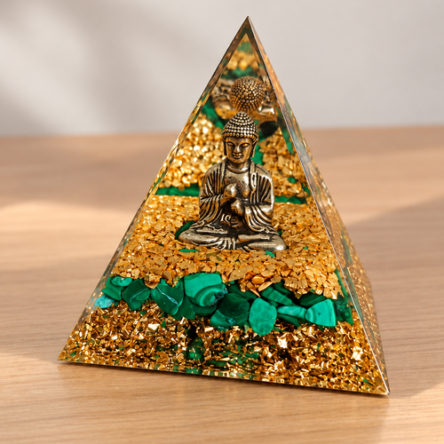 Orgonite  malachite et bouddha