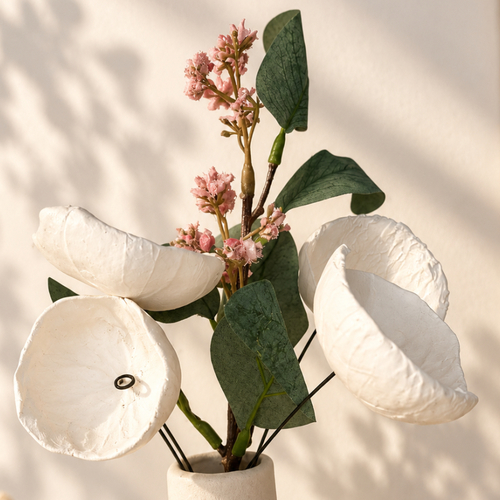 Fleur en argile - céramique personnalisable (pour baptême, mariage, …) | fait main